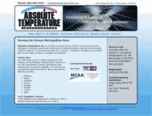 Tablet Screenshot of absolutetemperatureinc.com